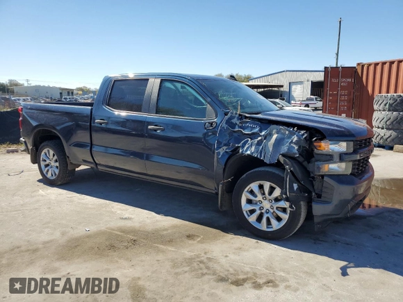 2020 Chevrolet Silverado 1500 Custom with VIN 3GCPWBEK2LG451904, listed as a Copart auction lot 45130395 with 95,767 mi miles and Salvage Title. Bid and sale history available at carsss.com. Image 4.