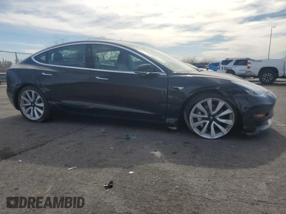 2018 Tesla Model 3 Long Range Battery with VIN 5YJ3E1EA3JF053638, listed as a Copart auction lot 49630965 with 52,131 mi miles and Salvage Title. Bid and sale history available at DreamBid. Image 4.
