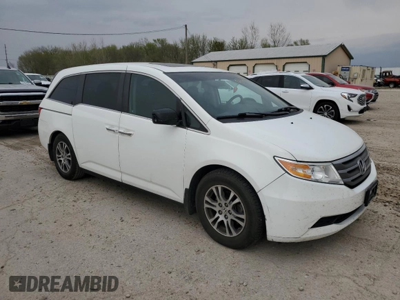 2012 Honda Odyssey EX-L with VIN 5FNRL5H65CB146467, listed as a Copart auction lot 53268135 with 112,340 mi miles and Salvage Title. Bid and sale history available at DreamBid. Image 4.