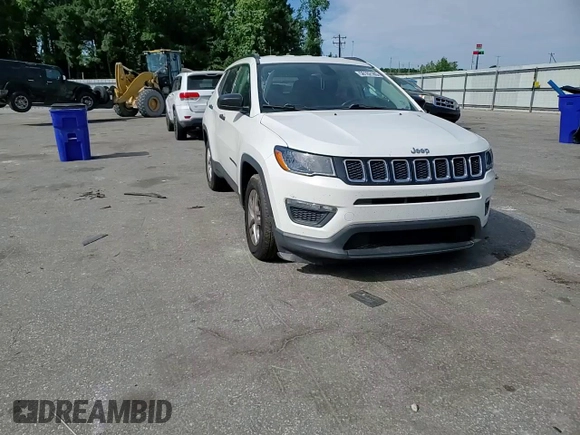 2018 Jeep Compass Sport with VIN 3C4NJCAB7JT140622, listed as a Copart auction lot 58162185 with 128,686 mi miles and Salvage title. Bid and sale history available at DreamBid. Image 14.