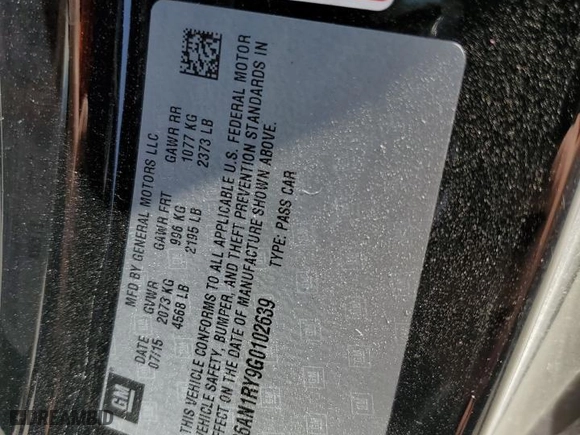 2016 Cadillac ATS-V Coupe with VIN 1G6AN1RY9G0102639, listed as a Copart auction lot 48065865 with 97,200 mi miles and Salvage Title. Bid and sale history available at carsss.com. Image 12.