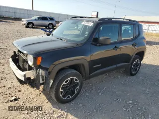 2015 Jeep Renegade Sport with VIN ZACCJBAH9FPB76865, listed as a Copart auction lot 76120814 with 73,619 mi miles and Salvage Title. Bid and sale history available at DreamBid. Image 1.