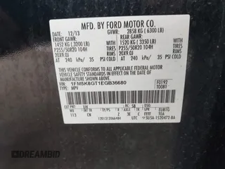 2014 Ford Explorer Sport with VIN 1FM5K8GT1EGB36680, listed as a IAAI auction lot 42450803 with 135,223 mi miles and . Bid and sale history available at DreamBid. Image 9.