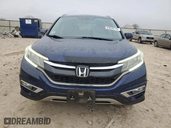 2015 Honda CR-V EX-L with VIN 2HKRM3H79FH527576, listed as a Copart auction lot 43839715 with 127,670 mi miles and Salvage Title. Bid and sale history available at DreamBid. Image 5.