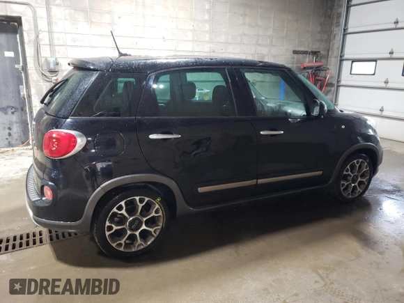 2014 FIAT 500L Trekking with VIN ZFBCFADH1EZ010513, listed as a Copart auction lot 60489095 with 129,990 mi miles and Salvage title. Bid and sale history available at DreamBid. Image 3.