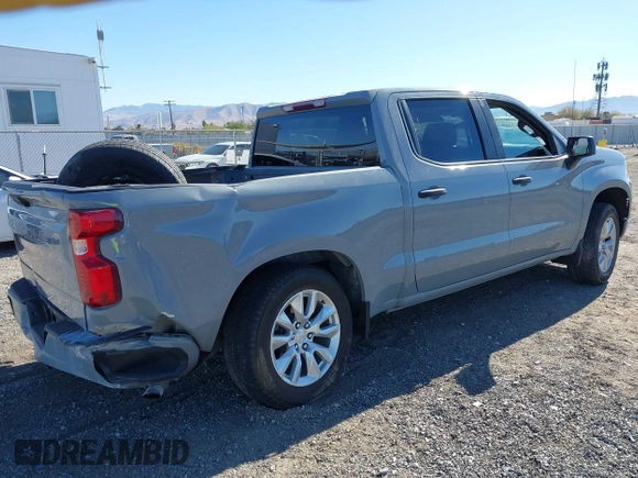 2024 Chevrolet Silverado 1500 Custom with VIN 1GCPABEK9RZ232509, listed as a IAAI auction lot 40923116 with 12,719 mi miles and . Bid and sale history available at DreamBid. Image 4.