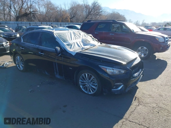 2018 Infiniti Q50 3.0t SPORT with VIN JN1EV7AR2JM431143, listed as a IAAI auction lot 41462063 with Not Provided miles. Bid and sale history available at carsss.com. Image 1.