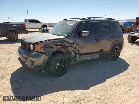 2019 Jeep Renegade Latitude z VIN ZACNJBBB4KPK54222, wystawiony jako Copart lot #48378065 z przebiegiem 80 169 mil mil oraz Szkoda całkowita • Salvage title. Historia ofert i sprzedaży dostępna na DreamBid. Obrazek 1.