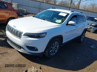 2020 Jeep Cherokee Latitude Plus with VIN 1C4PJLLB0LD643021, listed as a IAAI auction lot 41541601 with 48,459 mi miles. Bid and sale history available at carsss.com. Image 2.