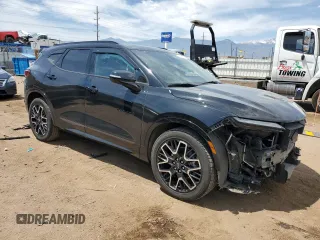 2024 Chevrolet Blazer RS with VIN 3GNKBKRS8RS174995, listed as a Copart auction lot 58234365 with 23,286 mi miles and Salvage title. Bid and sale history available at DreamBid. Image 4.