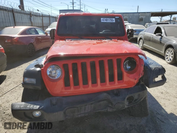 2020 Jeep Wrangler Unlimited Sport S with VIN 1C4HJXDN2LW279810, listed as a Copart auction lot 47481755 with 106,667 mi miles and Salvage title. Bid and sale history available at DreamBid. Image 5.