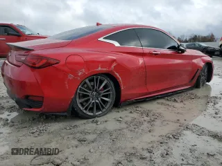 2017 Infiniti Q60 Red Sport 400 with VIN JN1FV7EL6HM701592, listed as a Copart auction lot 81462554 with 63,276 mi miles and Salvage title. Bid and sale history available at DreamBid. Image 3.