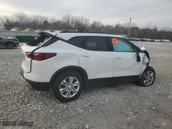 2020 Chevrolet Blazer LT with VIN 3GNKBCR4XLS671352, listed as a Copart auction lot 43343685 with 0 mi miles and Salvage Title. Bid and sale history available at carsss.com. Image 3.