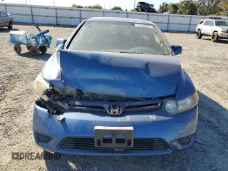 2007 Honda Civic Cpe LX with VIN 2HGFG12657H563632, listed as a Copart auction lot 73558664 with 166,144 mi miles and Salvage Title. Bid and sale history available at carsss.com. Image 5.