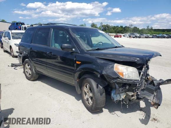 2008 Honda Pilot SE with VIN 5FNYF183X8B006696, listed as a Copart auction lot 58310955 with Not provided miles and Salvage title. Bid and sale history available at DreamBid. Image 4.