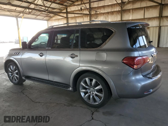 2012 Infiniti QX56 7-passenger with VIN JN8AZ2NF9C9515733, listed as a Copart auction lot 78267924 with 147,493 mi miles and Clean Title. Bid and sale history available at carsss.com. Image 2.