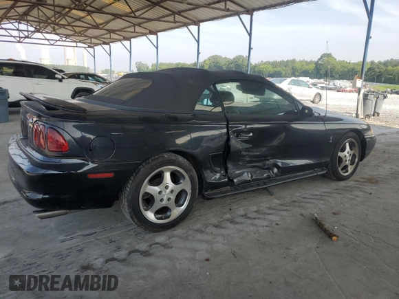 1996 Ford Mustang Cobra with VIN 1FALP46V0TF188786, listed as a Copart auction lot 57933355 with 36,931 mi miles and Salvage title. Bid and sale history available at DreamBid. Image 3.