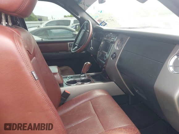 2014 Ford Expedition King Ranch with VIN 1FMJU1J52EEF62528, listed as a IAAI auction lot 42776269 with 209,213 mi miles and . Bid and sale history available at DreamBid. Image 5.