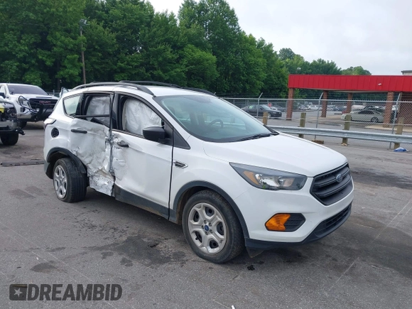 2018 Ford Escape S with VIN 1FMCU0F75JUC89890, listed as a IAAI auction lot 42475253 with 104,500 mi miles and . Bid and sale history available at DreamBid. Image 1.
