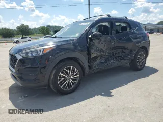 2020 Hyundai Tucson SEL with VIN KM8J33ALXLU184751, listed as a Copart auction lot 63209875 with 111,582 mi miles and Salvage title. Bid and sale history available at DreamBid. Image 1.