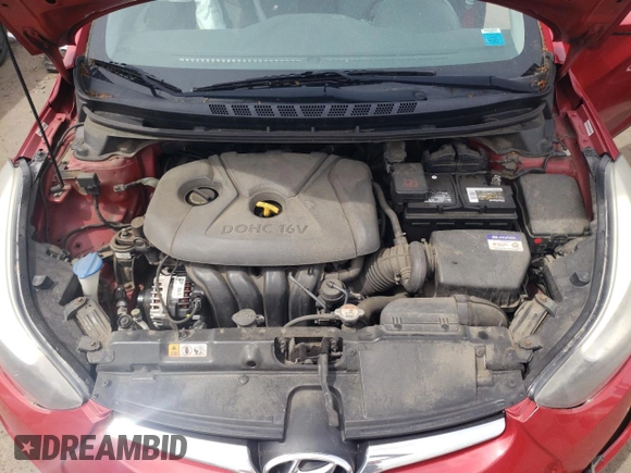 2014 Hyundai Elantra SE z VIN KMHDH4AE6EU196016, wystawiony jako Copart lot #58425485 z przebiegiem 194 100 mil mil oraz Szkoda całkowita • Salvage title. Historia ofert i sprzedaży dostępna na DreamBid. Obrazek 11.