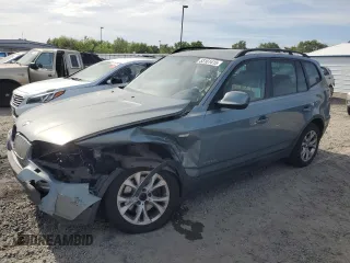 2010 BMW X3 xDrive30i with VIN WBXPC9C49AWJ34628, listed as a Copart auction lot 53161415 with 174,174 mi miles and Salvage Title. Bid and sale history available at DreamBid. Image 1.