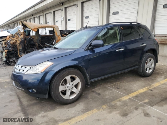 2003 Nissan Murano SL with VIN JN8AZ08T03W113641, listed as a Copart auction lot 71799404 with 98,383 mi miles and Salvage Title. Bid and sale history available at carsss.com. Image 1.