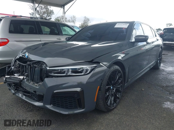 2021 BMW 7 Series 740i with VIN WBA7T2C03MCF52741, listed as a IAAI auction lot 41527846 with 41,448 mi miles and . Bid and sale history available at DreamBid. Image 2.