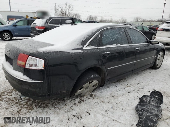 2005 Audi A8 L with VIN WAUML44E05N014638, listed as a Copart auction lot 42141715 with 153,216 mi miles and Clean Title. Bid and sale history available at carsss.com. Image 3.