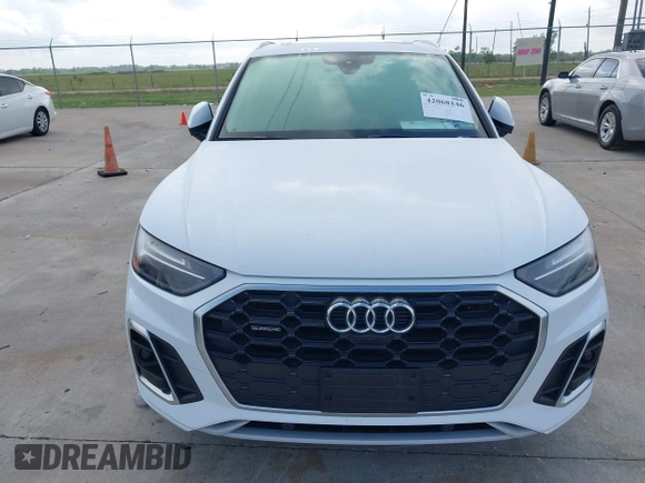 2022 Audi Q5 S line Premium Plus with VIN WA1EAAFY7N2088928, listed as a IAAI auction lot 42068146 with 42,956 mi miles and . Bid and sale history available at DreamBid. Image 13.