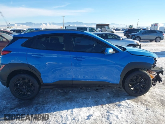 2023 Hyundai Kona SEL with VIN KM8K6CAB3PU956256, listed as a IAAI auction lot 41286226 with 24,973 mi miles. Bid and sale history available at carsss.com. Image 14.