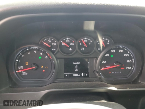 2020 Chevrolet Silverado 1500 Custom with VIN 1GCRWBEK8LZ242272, listed as a Copart auction lot 72089074 with 39,922 mi miles and Salvage Title. Bid and sale history available at carsss.com. Image 9.