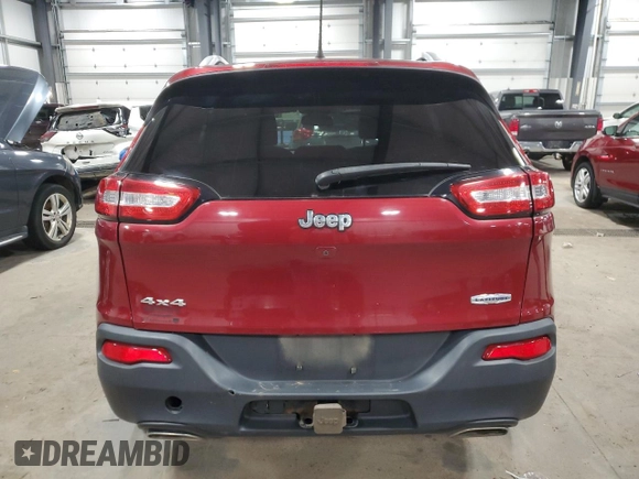 2016 Jeep Cherokee Latitude with VIN 1C4PJMCS5GW332054, listed as a Copart auction lot 86542394 with 109,639 mi miles and Salvage title. Bid and sale history available at DreamBid. Image 6.