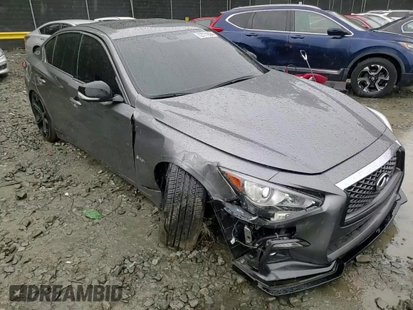2020 Infiniti Q50 Red Sport 400 with VIN JN1FV7AR0LM660251, listed as a Copart auction lot 72771624 with 39,974 mi miles and Salvage Title. Bid and sale history available at carsss.com. Image 11.