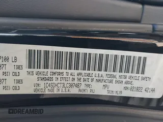 2020 Dodge Durango R/T with VIN 1C4SDHCT3LC307487, listed as a IAAI auction lot 41978301 with 154,096 mi miles and . Bid and sale history available at DreamBid. Image 9.