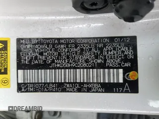 2012 Lexus CT 200h z VIN JTHKD5BH9C2080211, wystawiony jako Copart lot #47530625 z przebiegiem 114 971 mil mil oraz Szkoda całkowita • Salvage title. Historia ofert i sprzedaży dostępna na DreamBid. Obrazek 13.