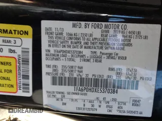 2014 Ford Fusion SE with VIN 1FA6P0HDXE5370384, listed as a IAAI auction lot 41973412 with 147,459 mi miles and . Bid and sale history available at DreamBid. Image 9.