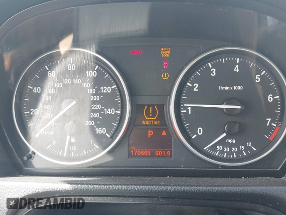 2008 BMW 3 Series 328xi with VIN WBAVC73578KP38226, listed as a IAAI auction lot 42517346 with 170,665 mi miles and . Bid and sale history available at DreamBid. Image 7.