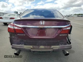 2016 Honda Accord Sport with VIN 1HGCR2F57GA199216, listed as a Copart auction lot 56395825 with 108,837 mi miles and Salvage title. Bid and sale history available at DreamBid. Image 6.