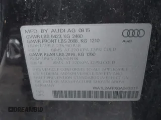 2016 Audi Q5 Premium Plus z VIN WA1L2AFPXGA043311, wystawiony jako IAAI lot #42345705 z przebiegiem 83 776 mil mil oraz . Historia ofert i sprzedaży dostępna na DreamBid. Obrazek 9.