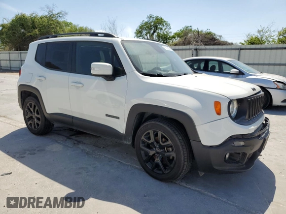2018 Jeep Renegade Altitude with VIN ZACCJABB2JPG81613, listed as a Copart auction lot 53138085 with 160,535 mi miles and Salvage title. Bid and sale history available at DreamBid. Image 4.