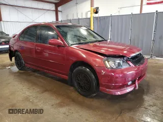 2003 Honda Civic EX with VIN 2HGES25743H588214, listed as a Copart auction lot 51845065 with 194,677 mi miles and Salvage Title. Bid and sale history available at DreamBid. Image 4.