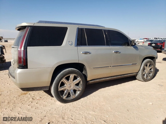 2015 Cadillac Escalade Premium with VIN 1GYS4CKJ8FR221557, listed as a Copart auction lot 46047345 with 155,020 mi miles and Salvage Title. Bid and sale history available at carsss.com. Image 3.