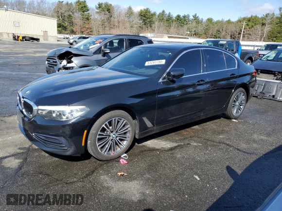 2019 BMW 5 Series 530i xDrive with VIN WBAJA7C54KWW23037, listed as a Copart auction lot 51291755 with 23,456 mi miles and Salvage Title. Bid and sale history available at DreamBid. Image 1.
