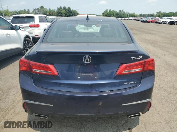 2018 Acura TLX Advance with VIN 19UUB3F73JA003800, listed as a Copart auction lot 59383825 with 72,071 mi miles and Salvage title. Bid and sale history available at DreamBid. Image 6.