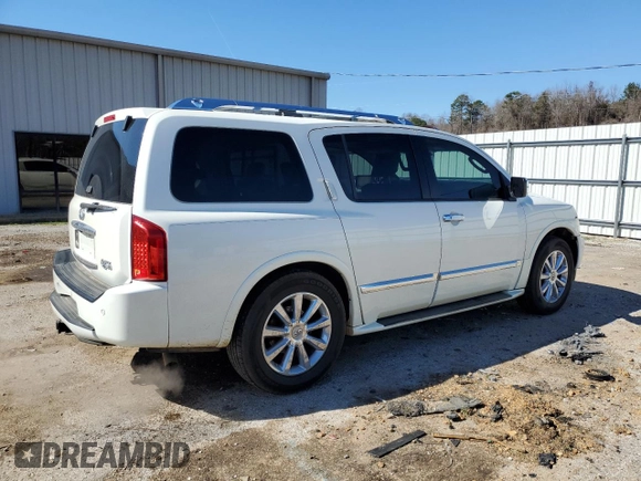 2010 Infiniti QX56 with VIN 5N3ZA0NF3AN905874, listed as a Copart auction lot 58995905 with 284,995 mi miles and Salvage title. Bid and sale history available at DreamBid. Image 3.