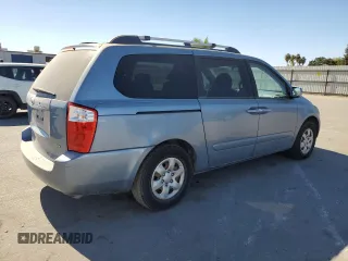 2008 Kia Sedona LX with VIN KNDMB233086232913, listed as a Copart auction lot 76707554 with 169,125 mi miles and Clean Title. Bid and sale history available at carsss.com. Image 3.