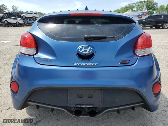 2016 Hyundai Veloster Turbo with VIN KMHTC6AE1GU251058, listed as a Copart auction lot 54238655 with 105,572 mi miles and Clean Title. Bid and sale history available at carsss.com. Image 6.