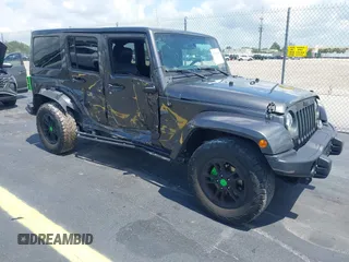 2017 Jeep Wrangler Unlimited Sahara with VIN 1C4BJWEG2HL612421, listed as a IAAI auction lot 42355409 with 81,708 mi miles and . Bid and sale history available at DreamBid. Image 1.