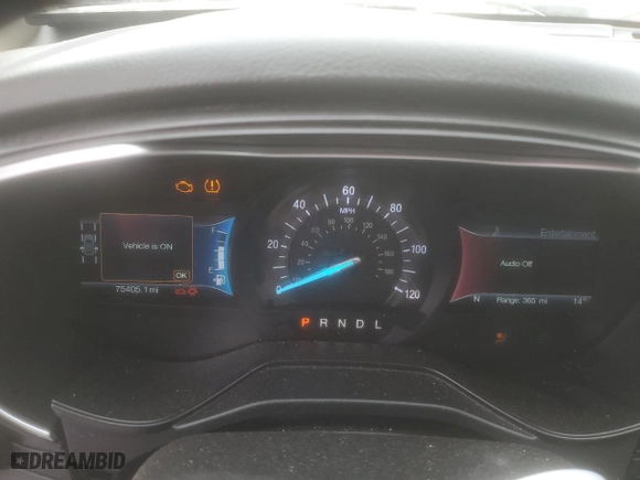 2020 Ford Fusion Hybrid Titanium with VIN 3FA6P0RU1LR139527, listed as a Copart auction lot 47348495 with 75,405 mi miles and Salvage Title. Bid and sale history available at carsss.com. Image 9.
